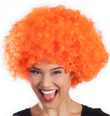 Afro pruik oranje
