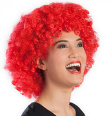 Pruik afro rood