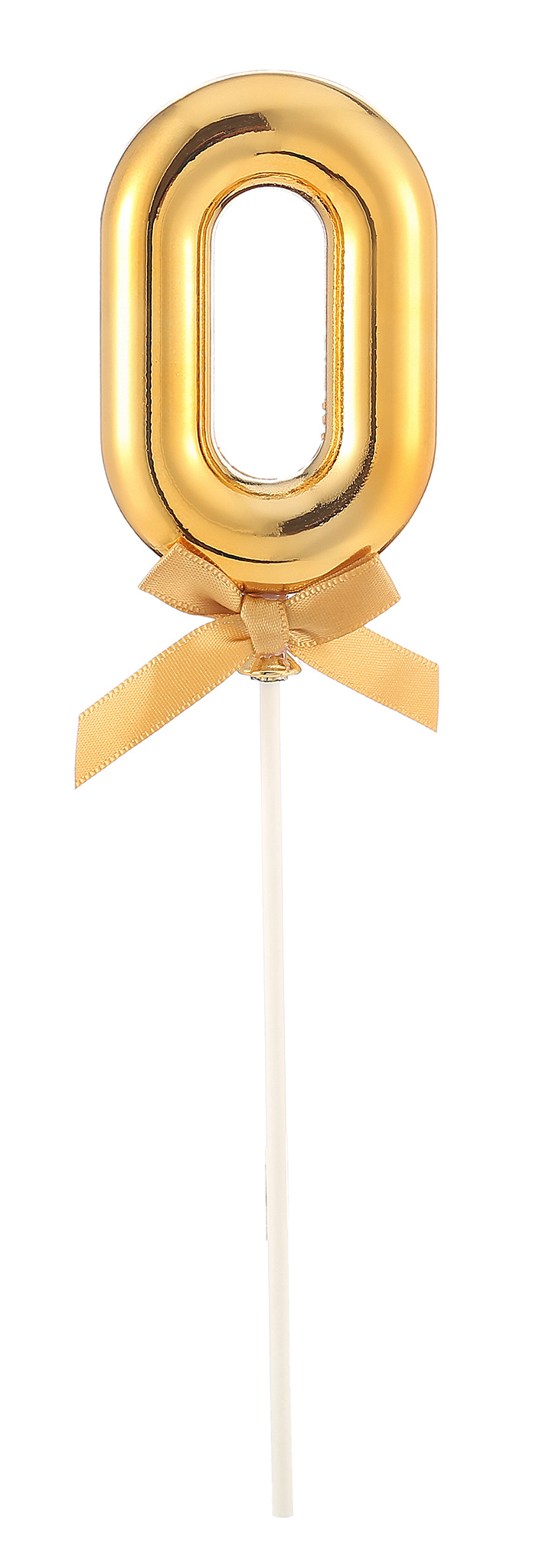 Taart Topper Cijfer 0 Goud afbeelding