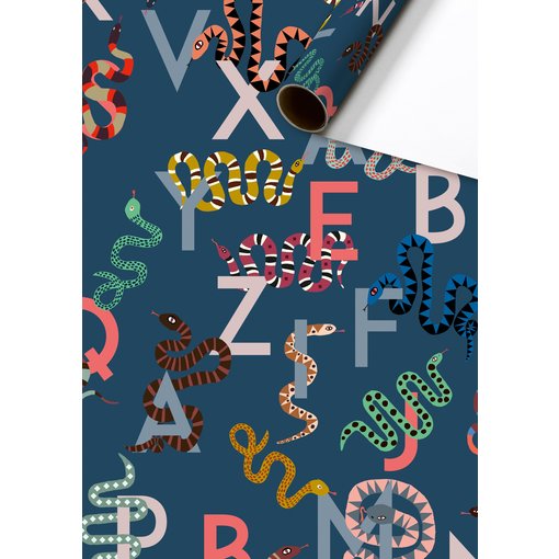 Rol Inpakpapier Slangen met Letters