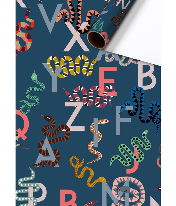 Rol Inpakpapier Slangen met Letters