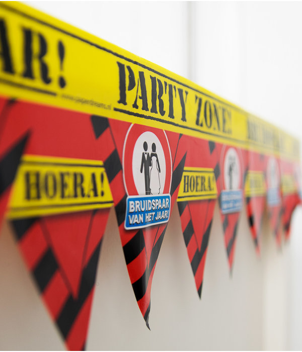 Afzetlint Bruidspaar partyzone
