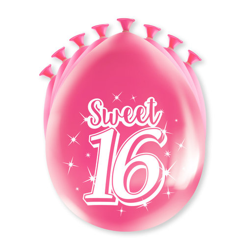 Party Ballonnen Sweet 16 (8st)