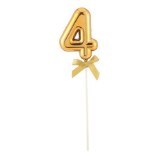 Taart Topper Cijfer 4 Goud