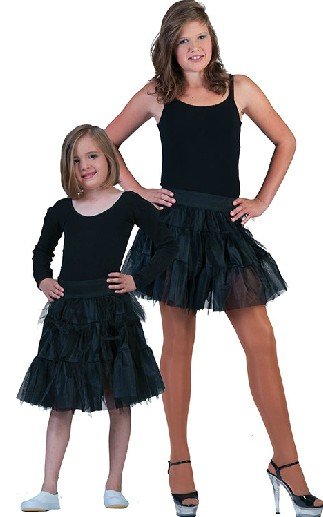 Fancy petticoat zwart kind afbeelding