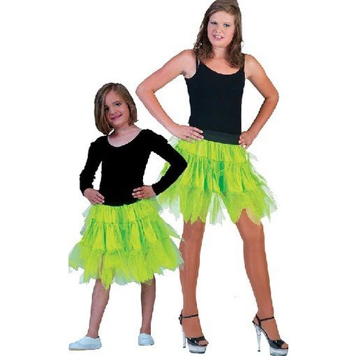 Fancy petticoat neon groen kind