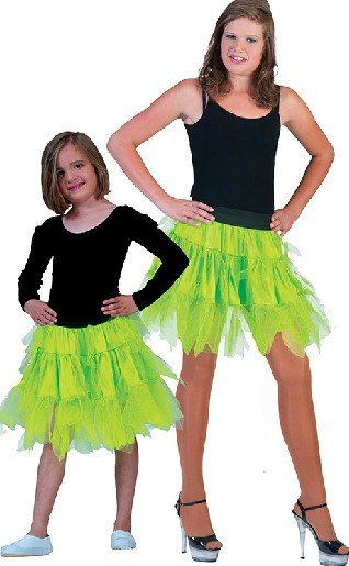 Fancy petticoat neon groen kind afbeelding