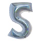 Folieballon Holografisch Zilver Cijfer '5' - 102cm