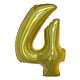Folieballon Holografisch Goud Cijfer '4' - 102cm