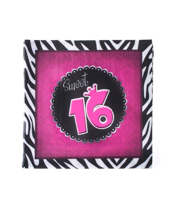Sweet 16 Party Servetten (20 st)