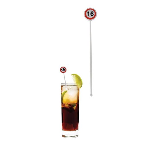 Roerstokjes Verkeersbord 16 jaar