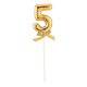 Taart Topper Cijfer 5 Goud