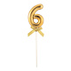 Taart Topper Cijfer 6 Goud
