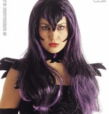Pruik griezel Samatha paars