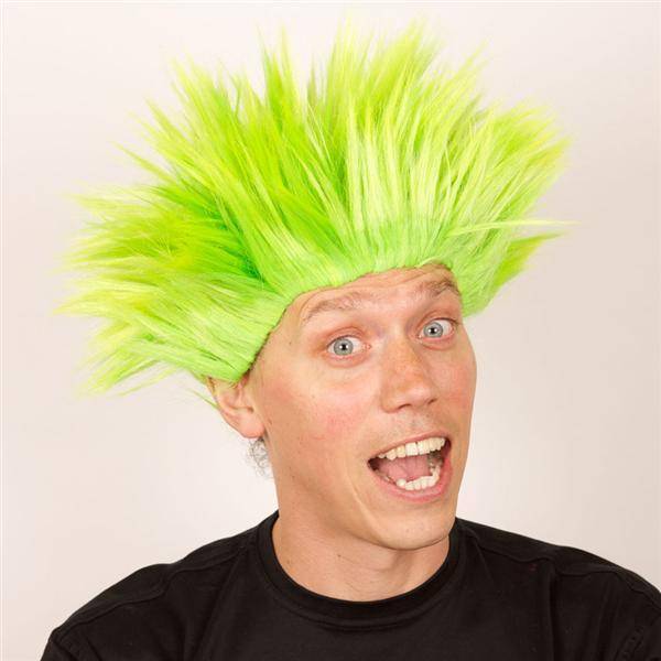 Pruik Electric shock groen afbeelding