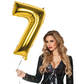 Gouden Folieballon Cijfer 7 - 86 cm