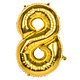 Gouden Folieballon Cijfer 8 - 86 cm