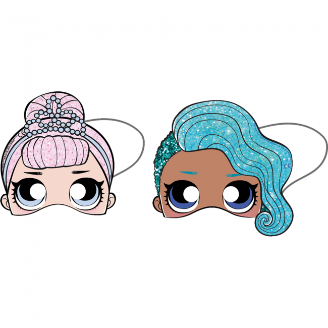 L.O.L Glitterati Maskers (6st) afbeelding