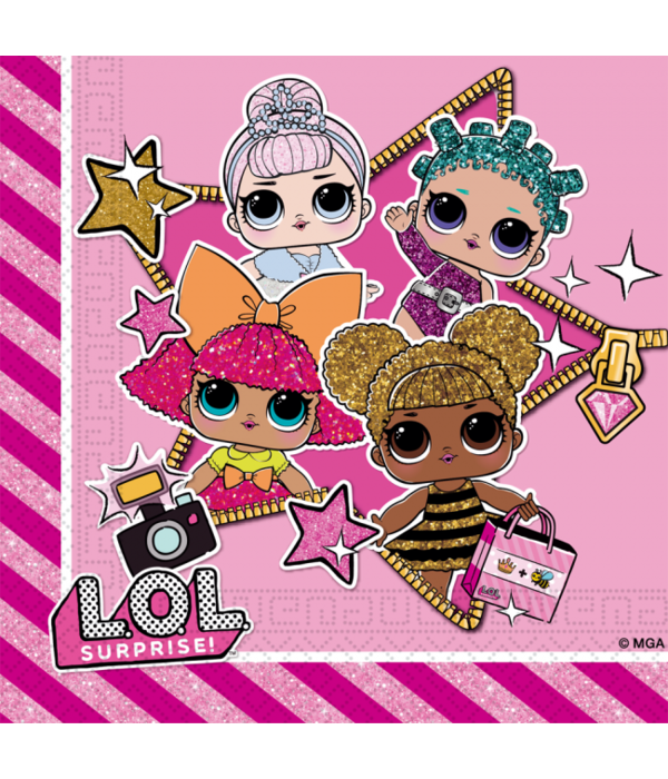 L.O.L Surprise Glitterati Metallic Servetten (20st)