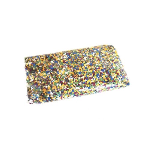 Confetti zak 1 kg gemengde kleuren