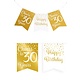 Verjaardagsslinger Vaandel 30 jaar Goud/Wit (6m)