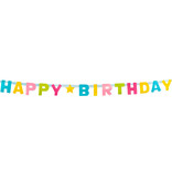 Letterslinger Happy Birthday Multikleur (150cm)