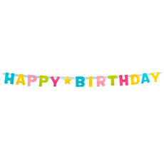 Letterslinger Happy Birthday Multikleur (150cm)