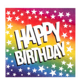 Servetten Happy Birthday Rainbow (20st)