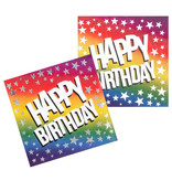 Servetten Happy Birthday Rainbow (20st)
