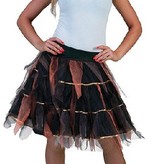 Petticoat zwart / oranje / goud