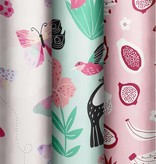 Rol Cadeaupapier Tropische dieren groen