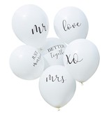 Bruiloft Ballonnen Set Wit (6st)