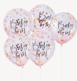 Confetti Ballonnen Baby Girl (5st)