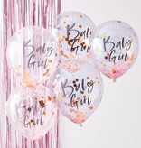 Confetti Ballonnen Baby Girl (5st)