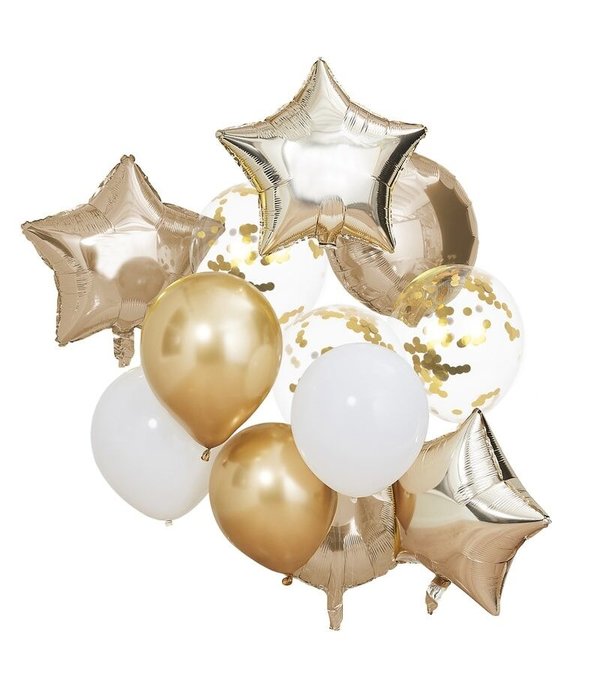 Ballonnen Mix Metallic Goud (12st)