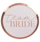 Feestborden Team Bride Rosegoud (8st)