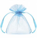Organza zakjes lichtblauw 7,5x10cm (10st)