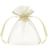 Organza zakjes Creme 7,5x10cm (10st)