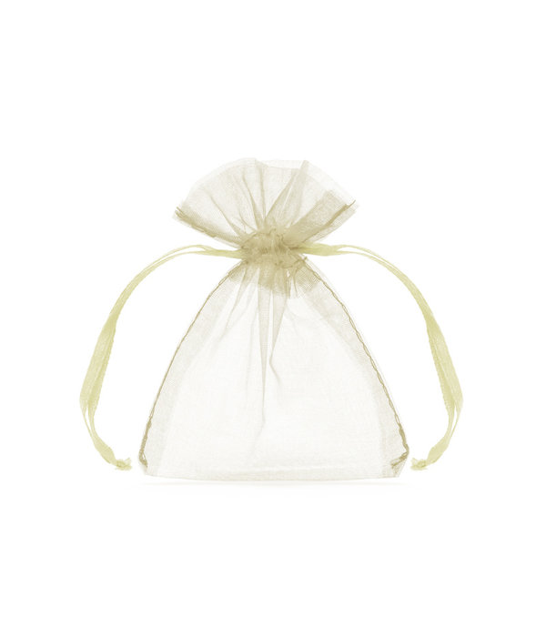 Organza zakjes Creme 7,5x10cm (10st)