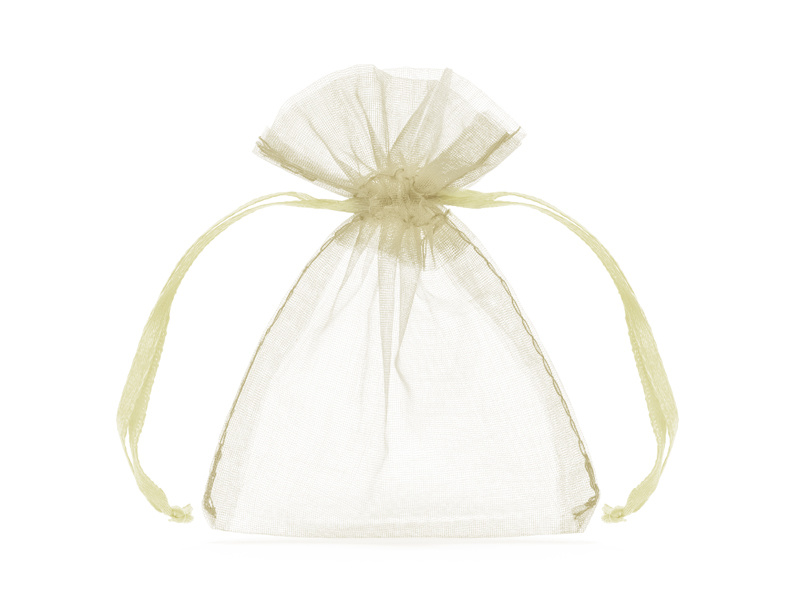 Organza zakjes Creme 7,5x10cm (10st)