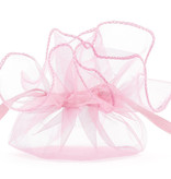 Organza zakjes roze 26cm (10st)