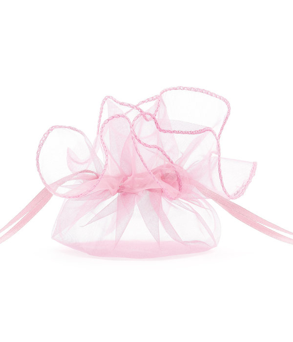 Organza zakjes roze 26cm (10st)