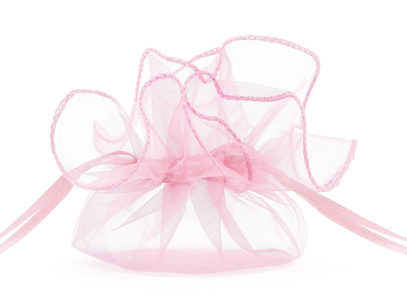 Organza zakjes roze 26cm (10st) afbeelding