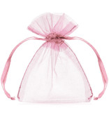 Organza zakjes Roze 7,5x10cm (10st)