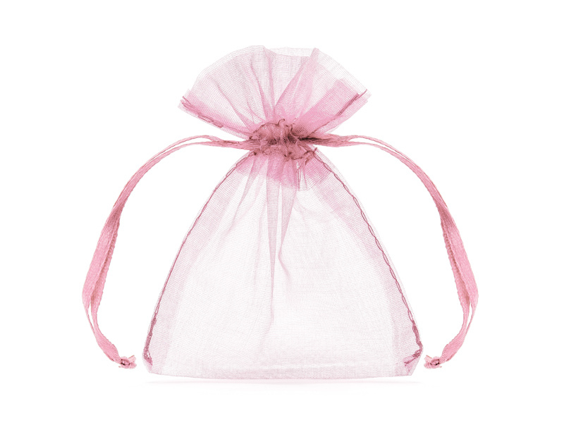 Organza zakjes Roze 7,5x10cm (10st) afbeelding