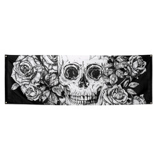 Banner Day Of The Dead Zwart/Wit  (74x220cm)