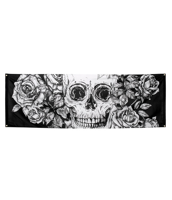 Banner Day Of The Dead Zwart/Wit  (74x220cm)
