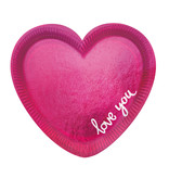 Feestbordjes 'Love You' Roze (6st)