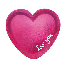 Feestbordjes 'Love You' Roze (6st)