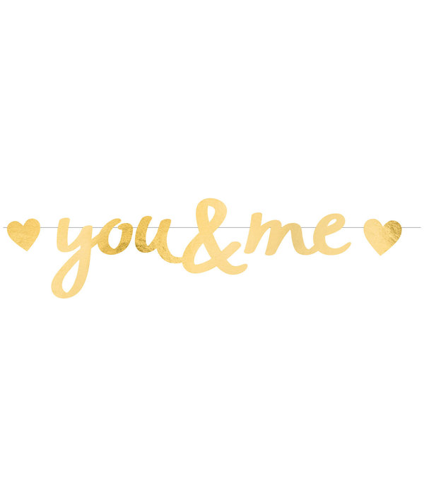 Letterslinger Liefde 'You & Me' Goud